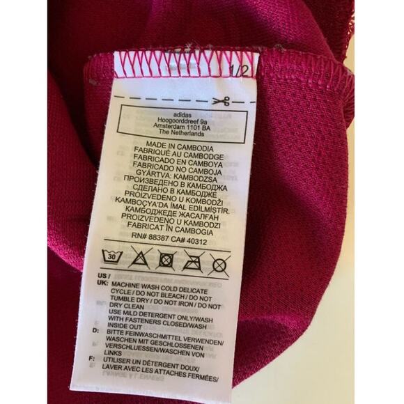 Adidas 1/4 zip pullover size Small magenta color women's - Picture 8 of 9